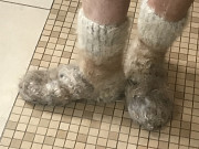Вяжу носки,варежки из шерсти собаки Арамиль